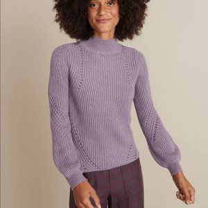 Marine Layer Erin Turtleneck Sweater Purple Dreamer Size S Balloon Sleeves
